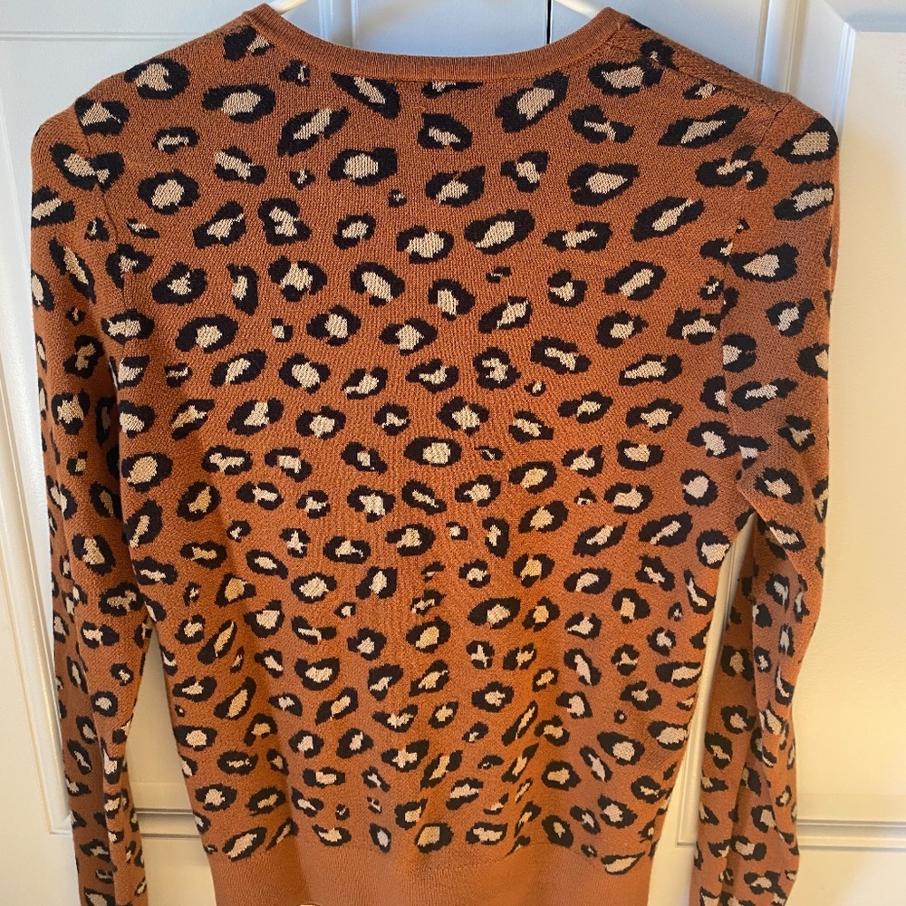 Cardigan - Ann Taylor Factory - animal print, size small - Picture 2 of 4